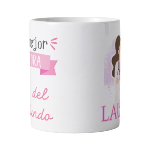Taza con diseño doble: frase y doctora personalizada
