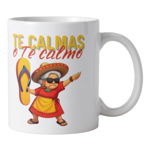 Taza personalizada regalo para abuelita, chancla te calmas o te calmo