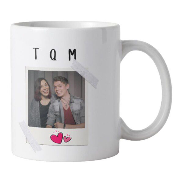 Taza mágica personalizada con pingüino y espacio para foto o nombre
