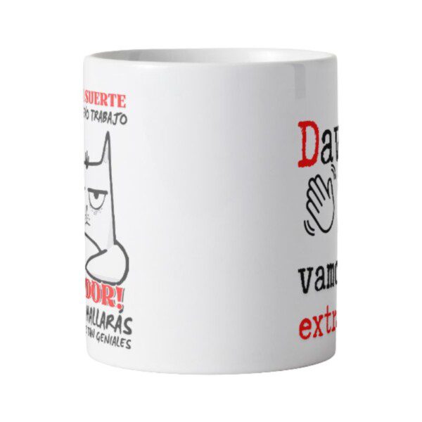 Taza de cerámica personalizada con diseño de despedida completo