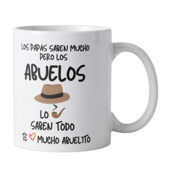 Taza personalizada los abuelos lo saben todo