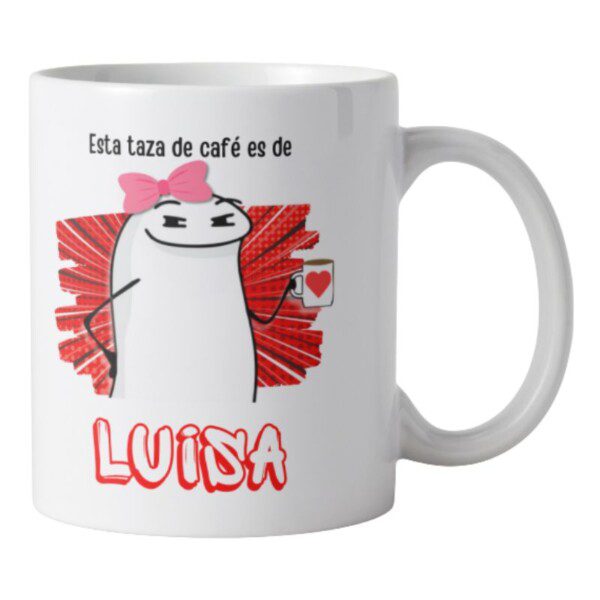Taza personalizada de flork con nombdre