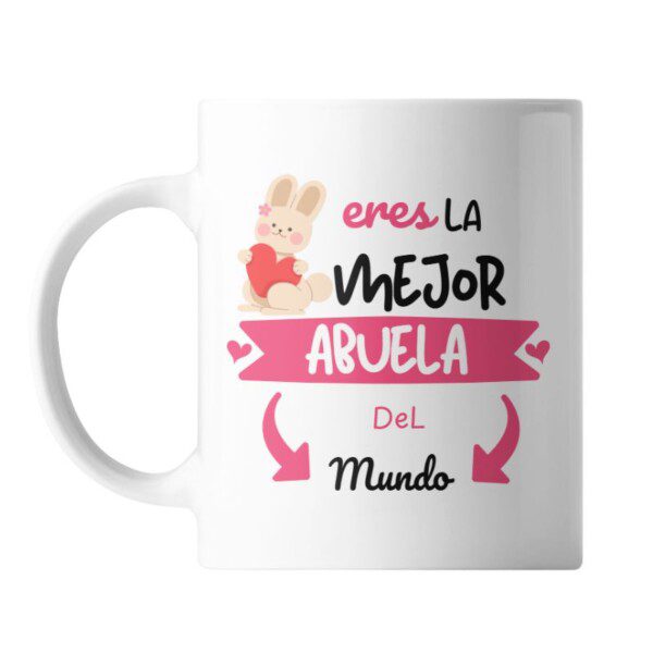 Taza Personalizada para abuela con conejito