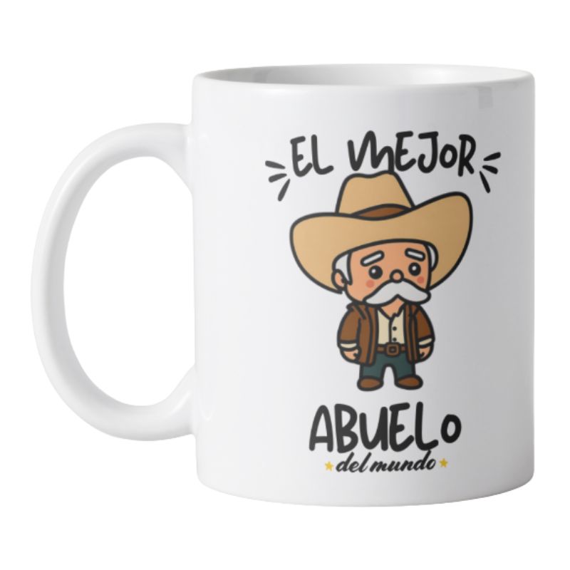 Taza Y Caja Personalizada Regalo A El Mejor Abuelo Del Mundo